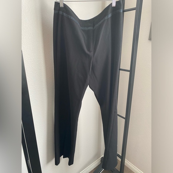 Kenzie Women’s Black Dress Pants Trousers‎ Size 10 Velvet Accent Work Business - Picture 1 of 6
